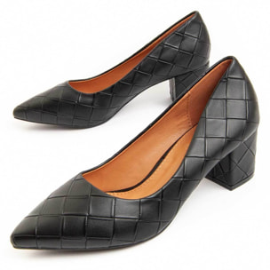 Zapato De Tacón - Negro - Altura: 5 Cm