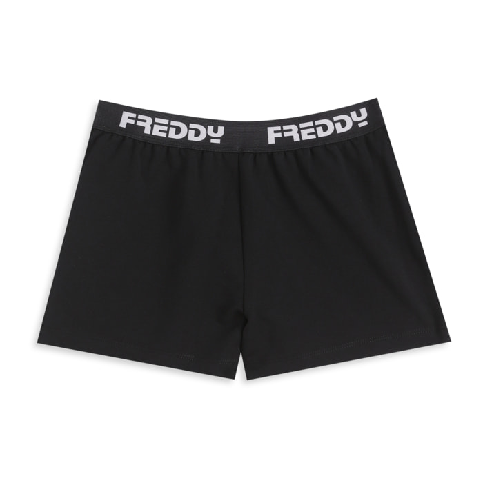 Pantaloncini Bambina in Cotone Elasticizzato con Elastico Jacquard