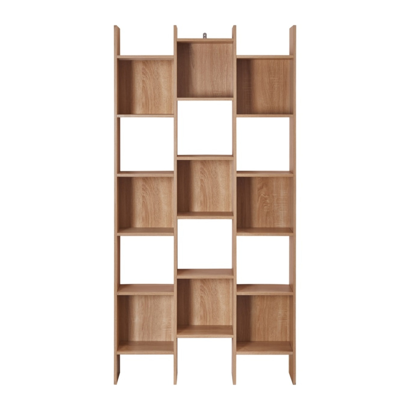 Libreria in legno con piani sfalsati rovere 96x24,8x192 cm - Iken