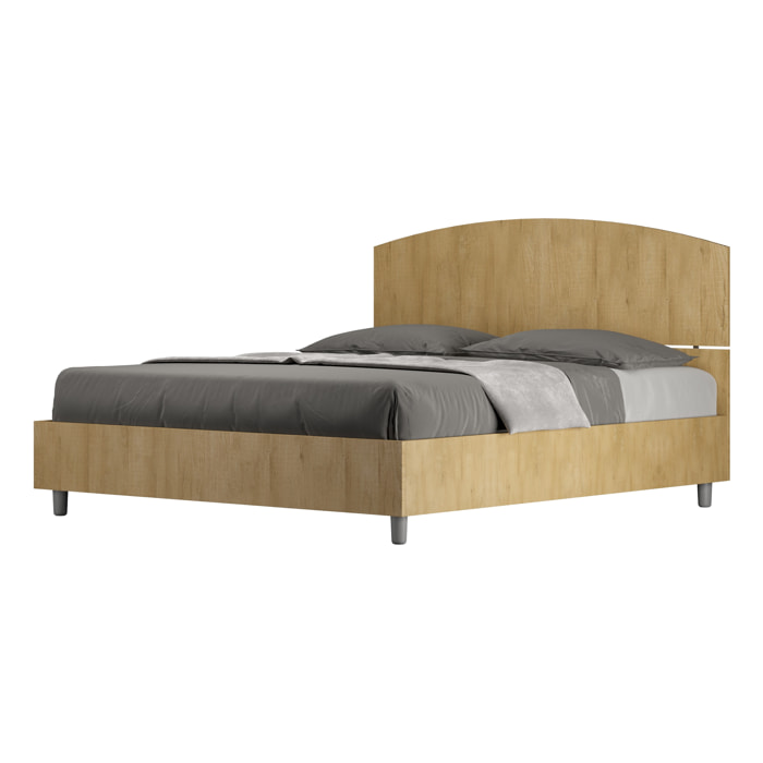 Letto con rete 160x190 quercia Dora
