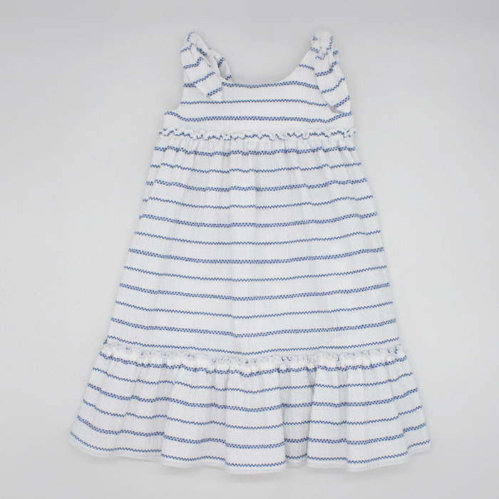 VESTIDO MIDI RAYAS ZIG ZAG AZULÓN