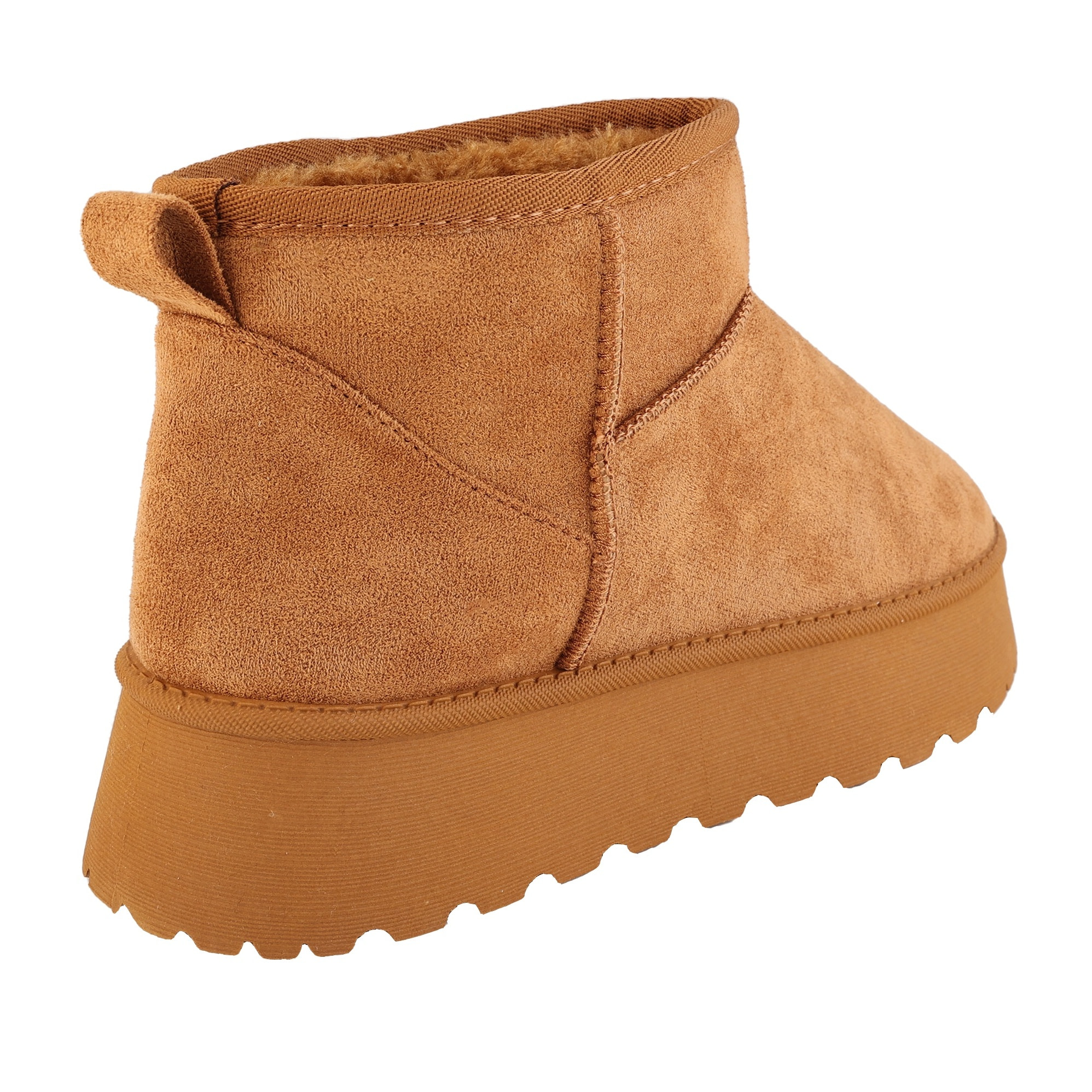 Stivaletti in simil camoscio imbottiti con platform