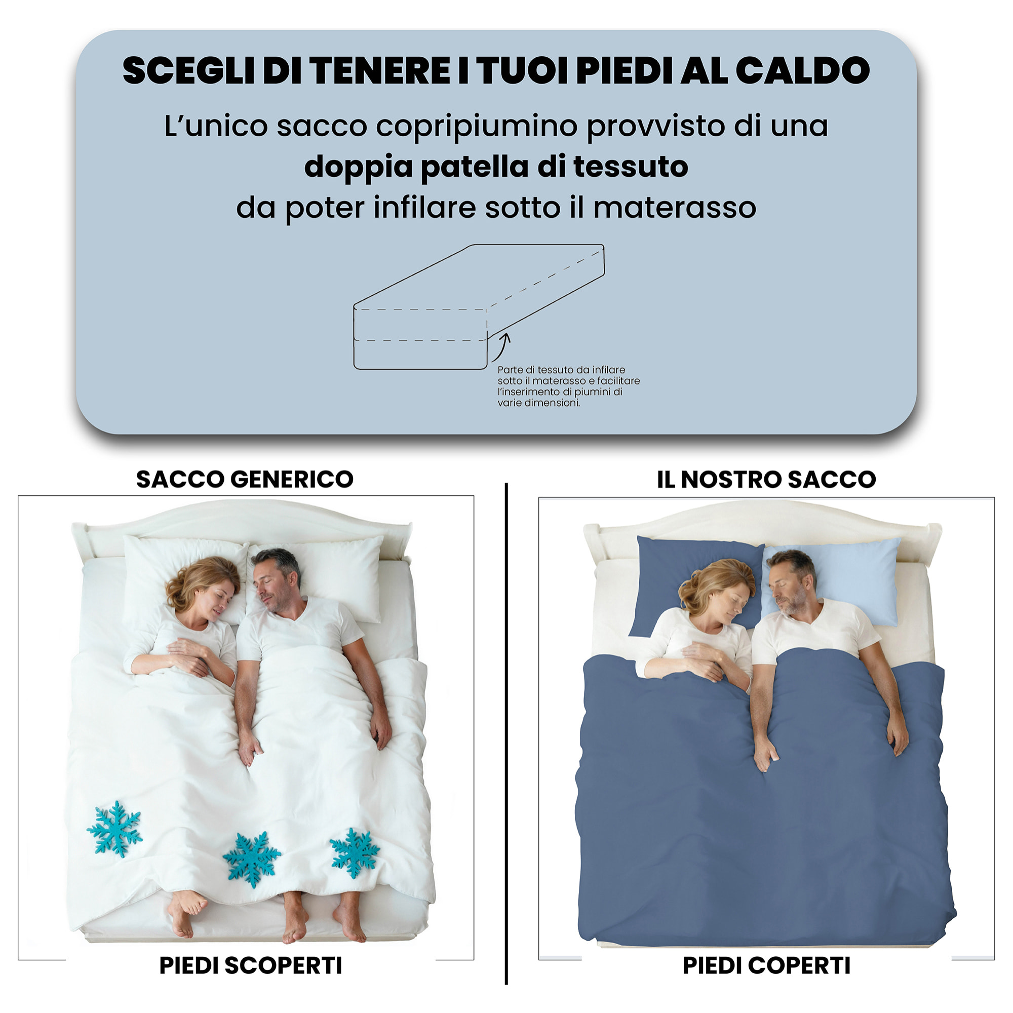 PARURE COPRIPIUMINO NATURAL COLOR MATRIMONIALE - 100% COTONE MADE IN ITALY