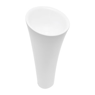 Vasque à poser en îlot SAT Fusion, 95 x 42,5 x 42,5 cm, 37 kg, en céramique blanche brillante (SATFUS9543)