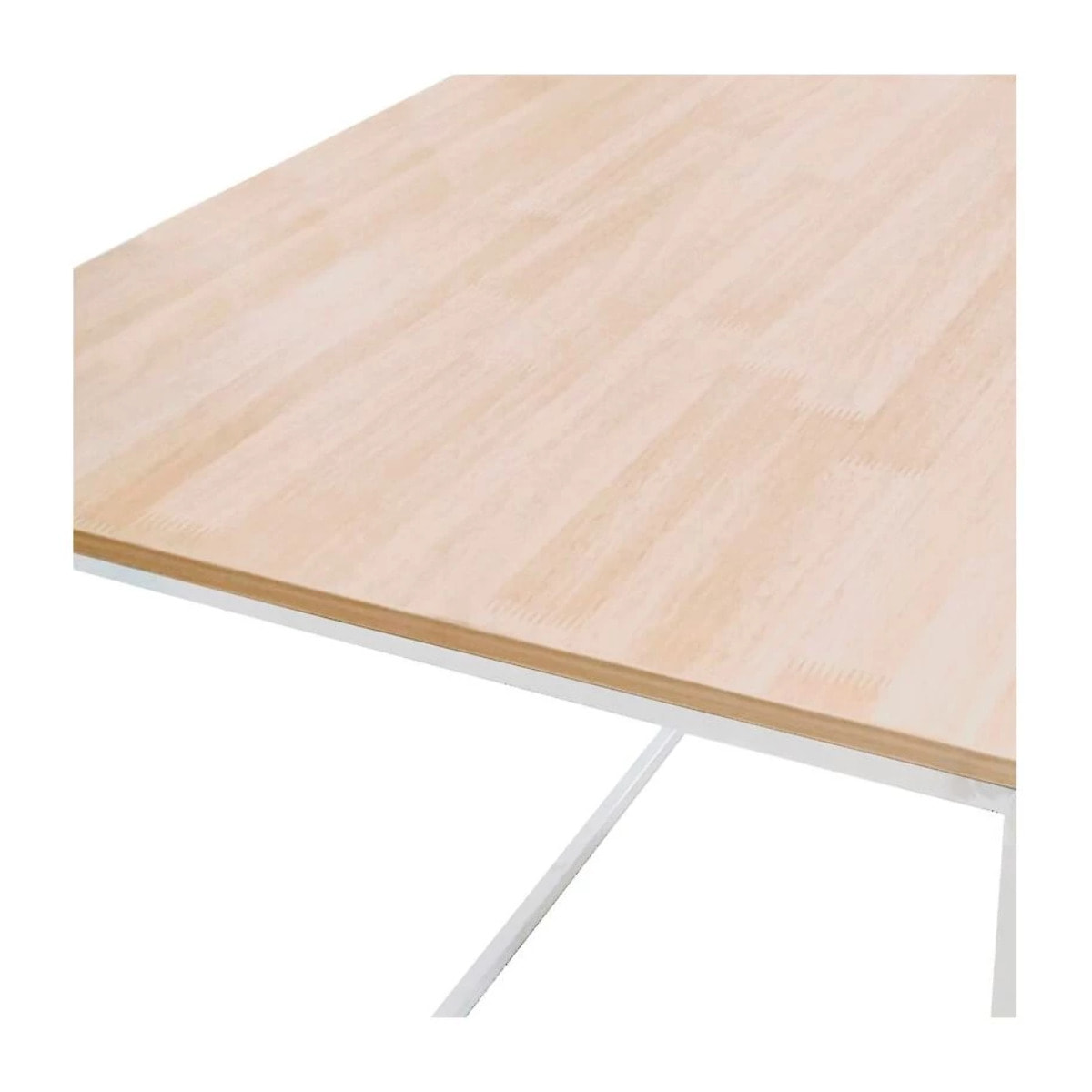 Mesa de escritorio con estructura metálica en blanco y roble salvaje 120x60 cm Mia Roble salvaje - Blanco