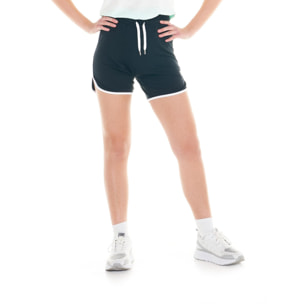 Pantalones cortos de mujer en blanco y negro.