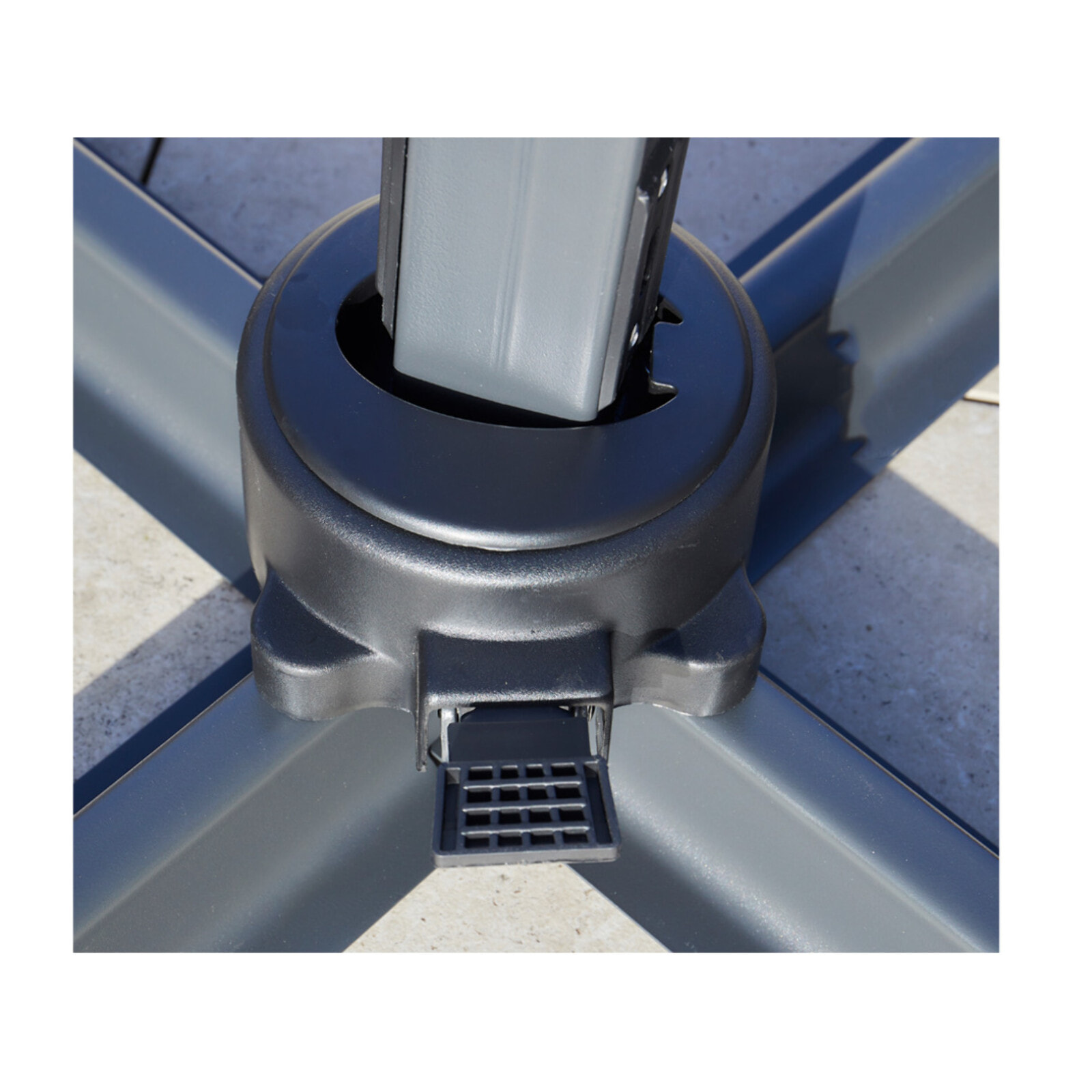 Parasol déporté 3x3m - gris anthracite - SUNKING