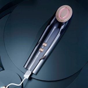 Instrumento de belleza RF multiefecto con 4 modos de uso.