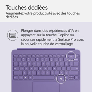 Clavier MICROSOFT Clavier + Stylet Violet Surface Pro 12''