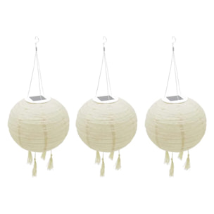 3 Lampion solaire HIMALAYA D30CM