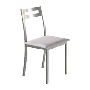 Set de 4 sillas – Polipiel y metal