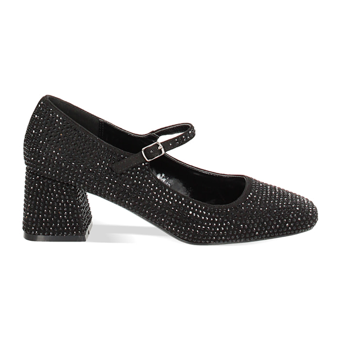 Zapatos de tacón negro-negro brillante