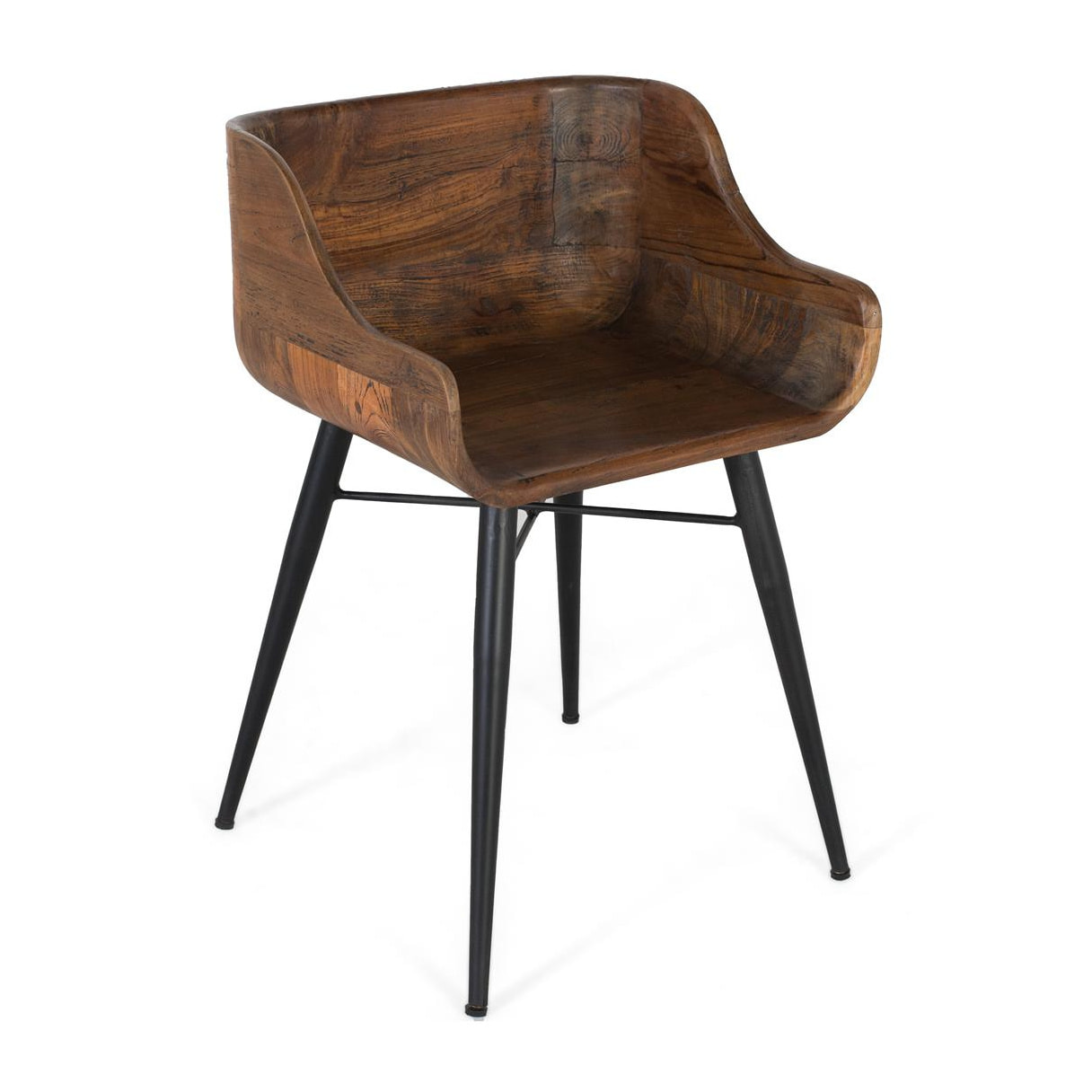 Silla de Madera de Teka 45 Cm Estilo Rústico Moderno