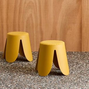 Tabouret empilable enfant bouclette texturée (lot de 2) NIKI KIDS
