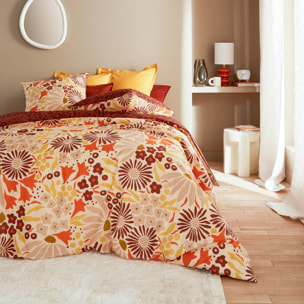 Parure de lit imprimée Daisie marron 240x220cm