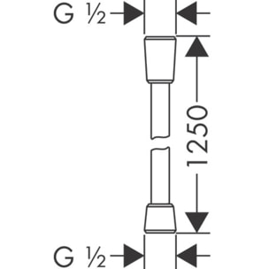 Flexible de douche HANSGROHE Isiflex 125 cm chromé - 28272000