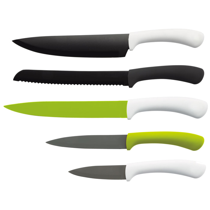 Set 5pcs cuchillos, green