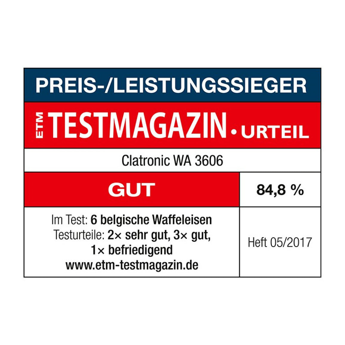 Gaufrier Clatronic WA 3606