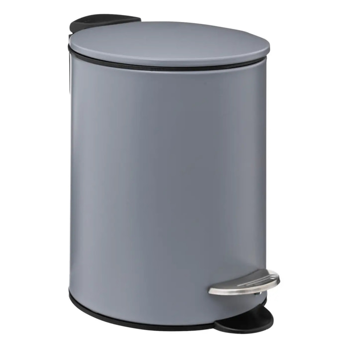 Poubelle métal soft close 3L "Colorama" gris