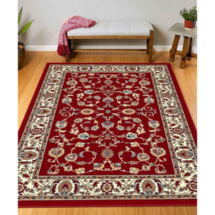 Tappeto Orientale Disegno Persiano Rosso