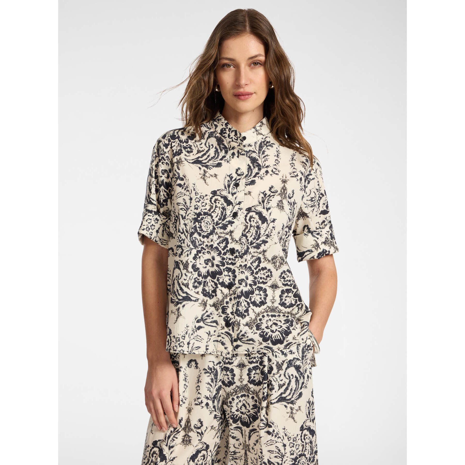 Elena Mirò - Camicia stampata - Nero