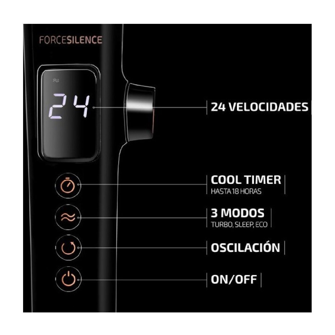 Cecotec Ventilateur sur Pied EnergySilence 1040 SmartExtreme. 10 Pales de 16" 40