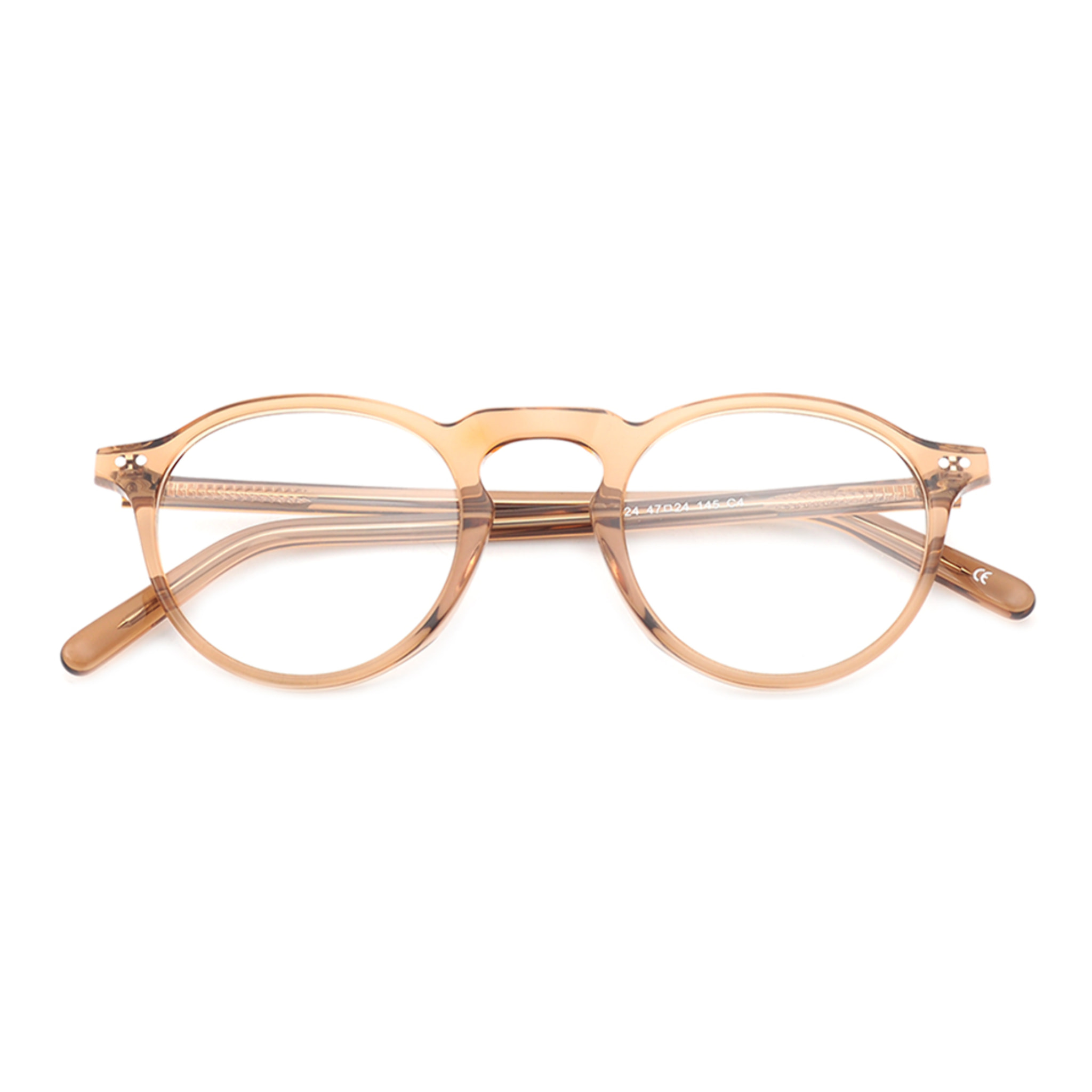 Gafas de sol OCEAN FLORENCIA - De espejo dorado con montura blanco transparente y patillas metálicas doradas