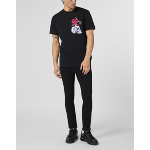 PHILIPP PLEIN Round Neck T-Shirt Baby Devil Small