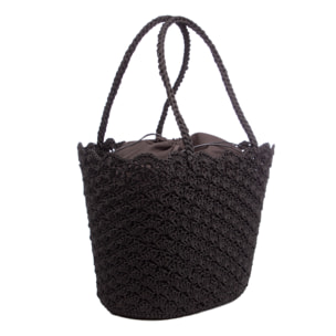 Basentello Bolso de hombro Mujer. Fabricaco en algodón tejido artesanal a mano.