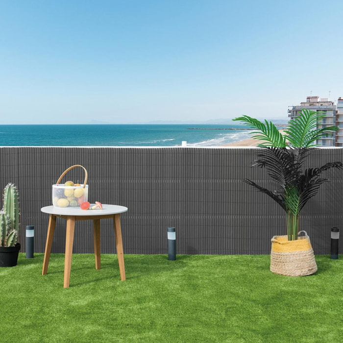 Cañizo Pvc Essential Recycane Doble Cara 20mm Antracita
