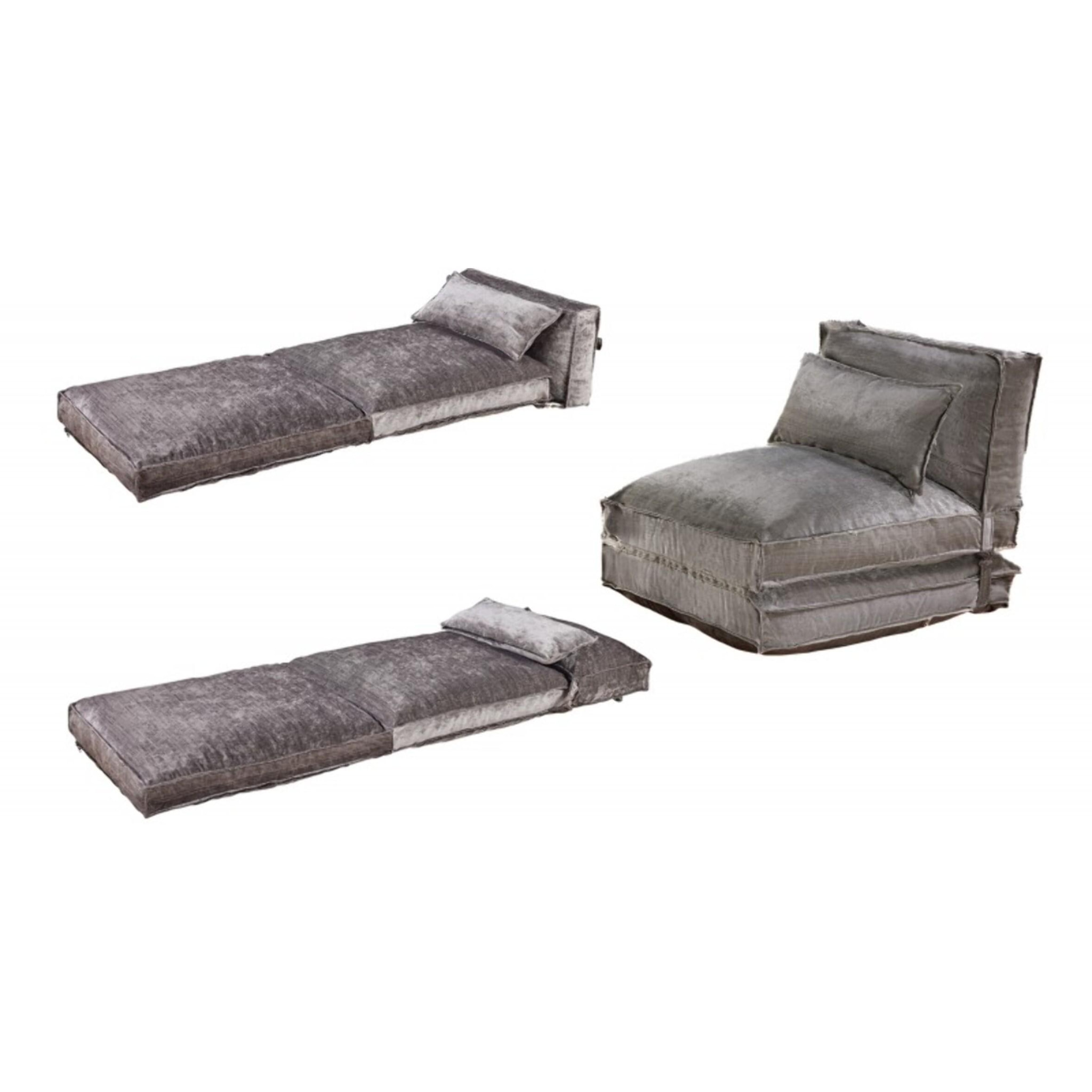 Fauteuil Modulo Gris fonce | Confort & Style | Velours