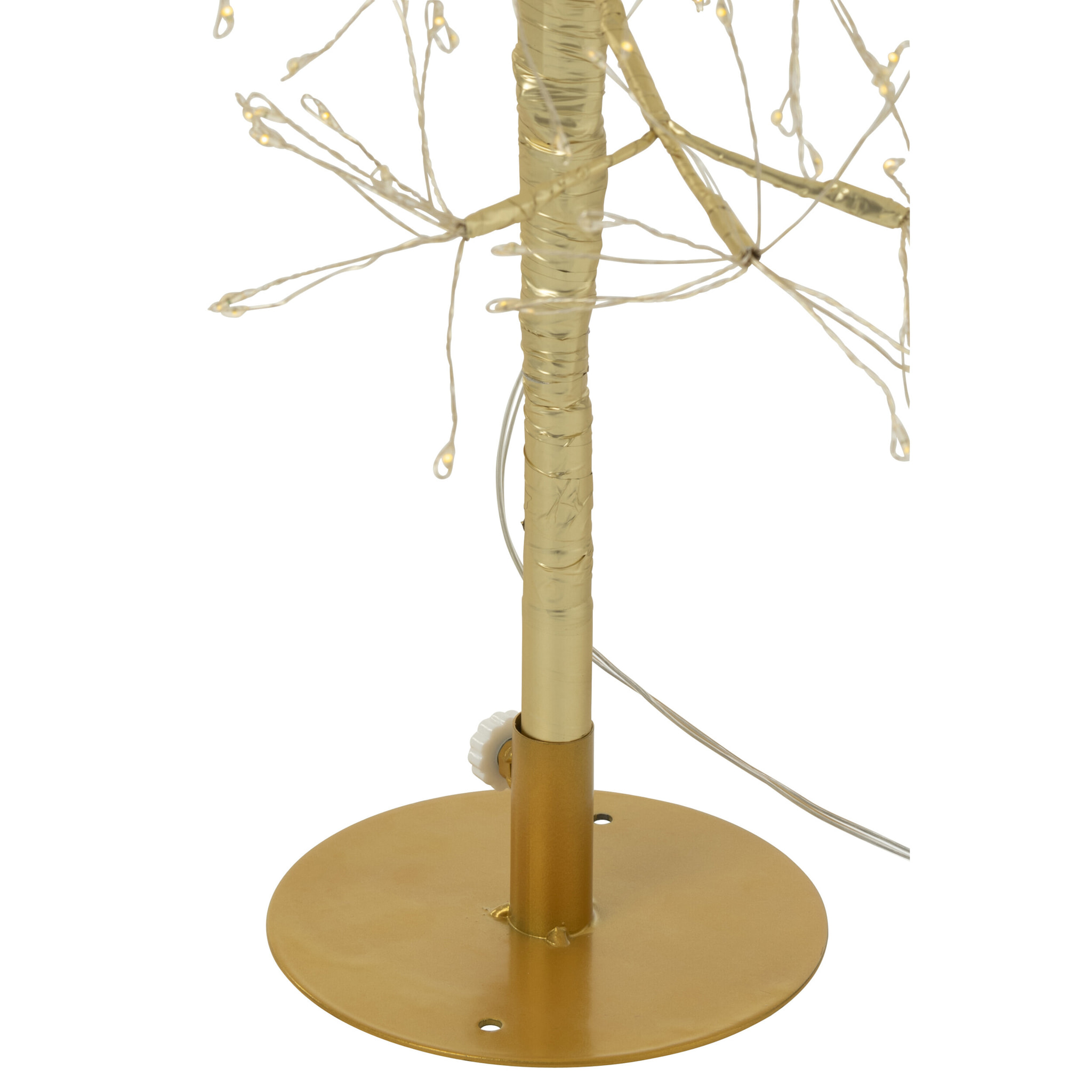 J-Line décoration Arbre - blanc chaud - acier - or - small - LED