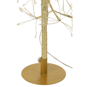 J-Line décoration Arbre - blanc chaud - acier - or - small - LED