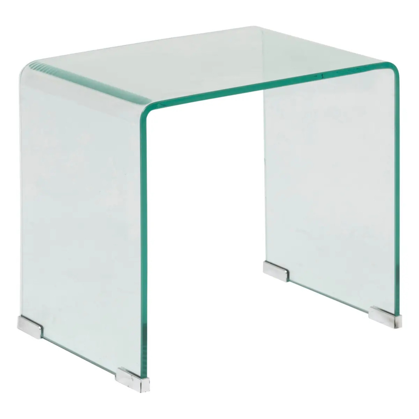 Lot de 2 tables gigognes "Lenia" transparent 51x47x30cm