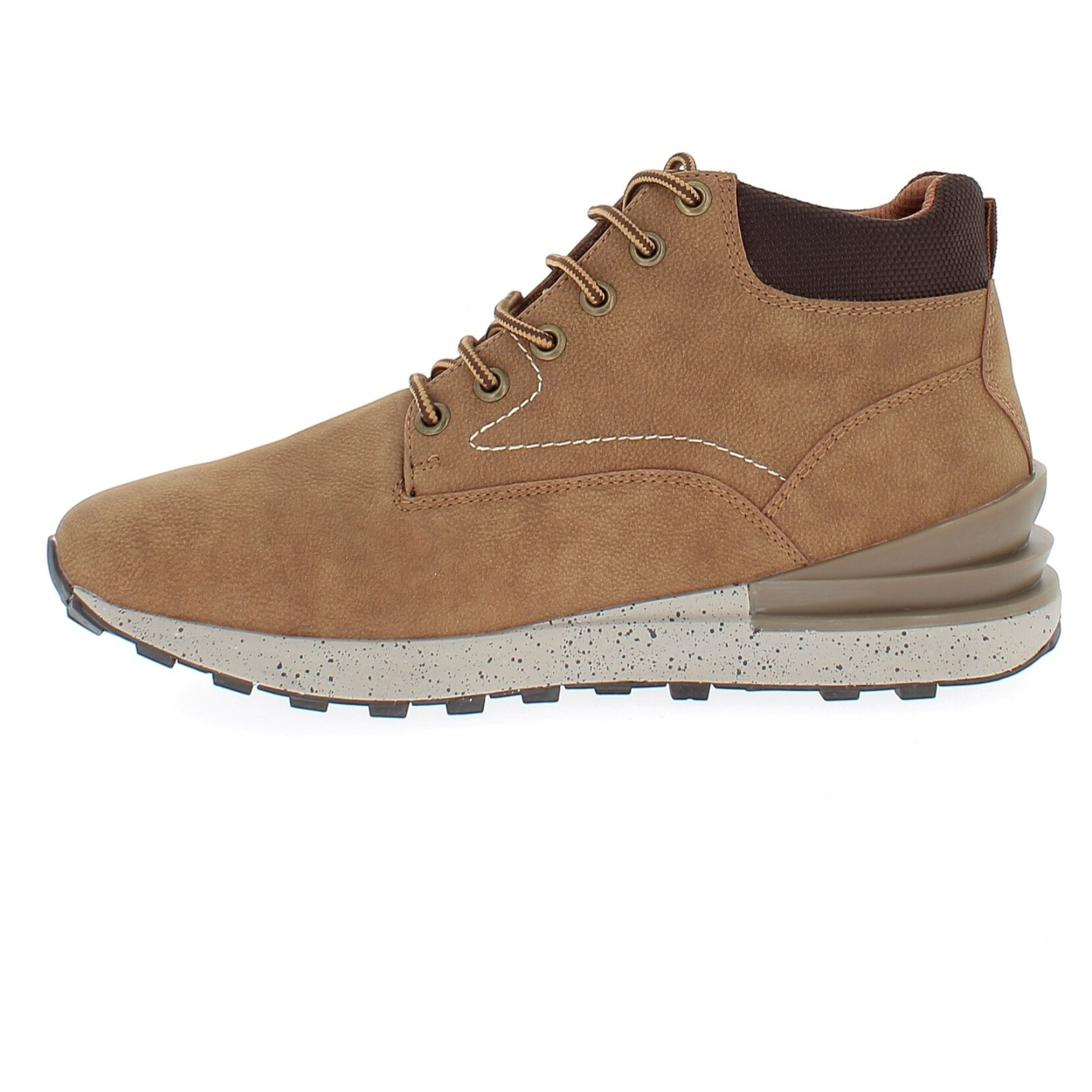 Armata di Mare Scarpe Uomo Stivaletti Casual Stringati con Soletta Rimovibile in Memory Foam AMU 2D802 Cognac
