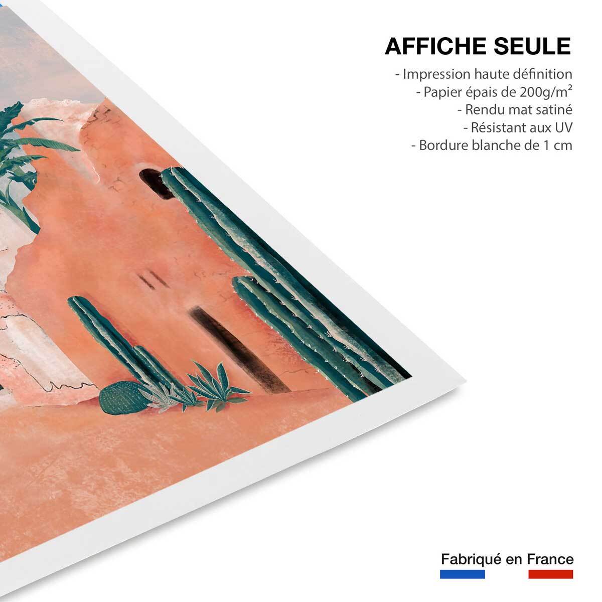 Affiche illustration ambiance la mamounia Affiche seule