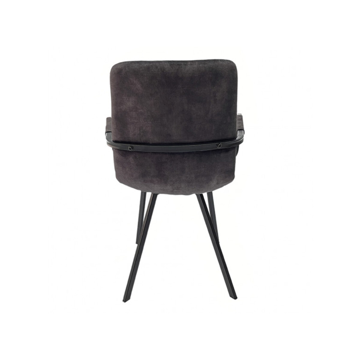 Fauteuil capitonné en velours avec accoudoirs - HERBY