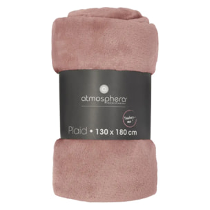 Plaid flanelle rose 130x180cm