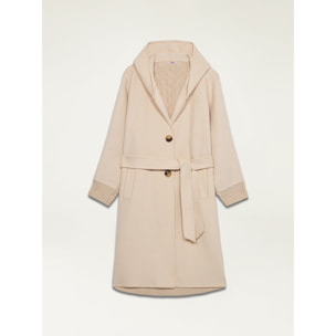 Oltre - Cappotto in panno e maglia - Beige