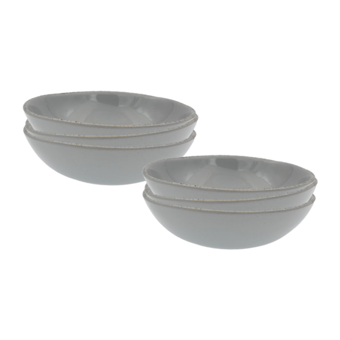 Lot de 6 assiettes creuses, GALET