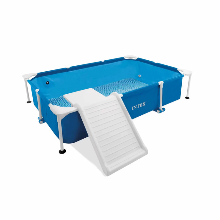 Intex 48404NP - Piscina elevada rectangular para perros, con bomba de filtro 1136 L/h, 229x152x46 cm