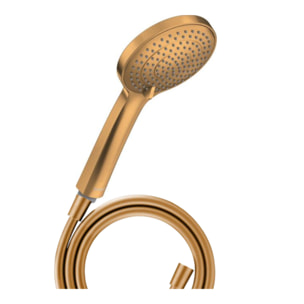 Pommeau de douche 3 jets DURAVIT Universal avec curseur bronze brossé + flexible de douche