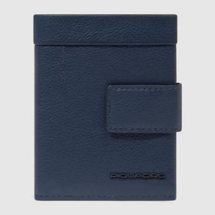 Piquadro Portafogli compatto con porta monete posteriore, porta carte di credito e protezione RFID