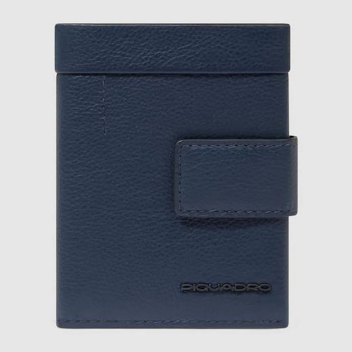 Piquadro Portafogli compatto con porta monete posteriore, porta carte di credito e protezione RFID