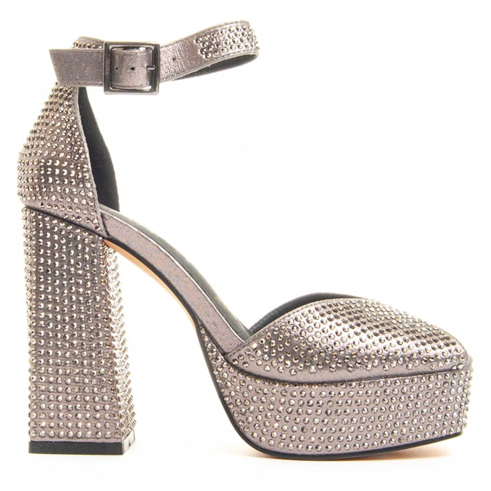 Zapatos de Tacón - Gris - Altura: 12 cm