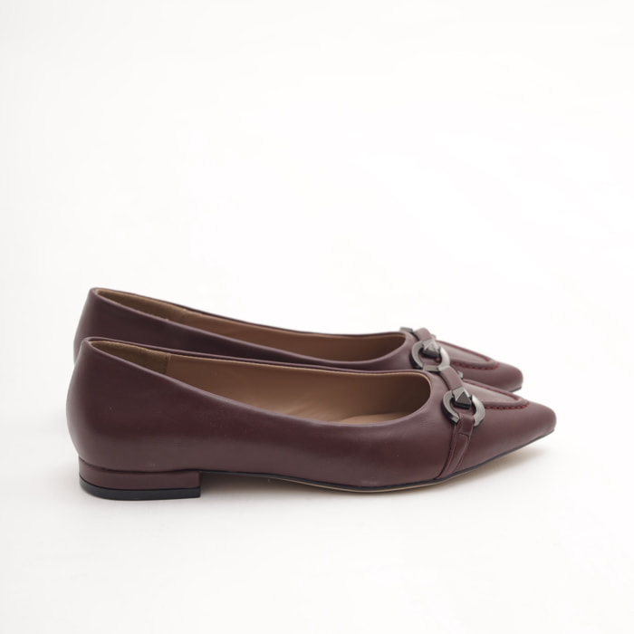 DECOLLETE FLAT MORSETTO BORDEAUX