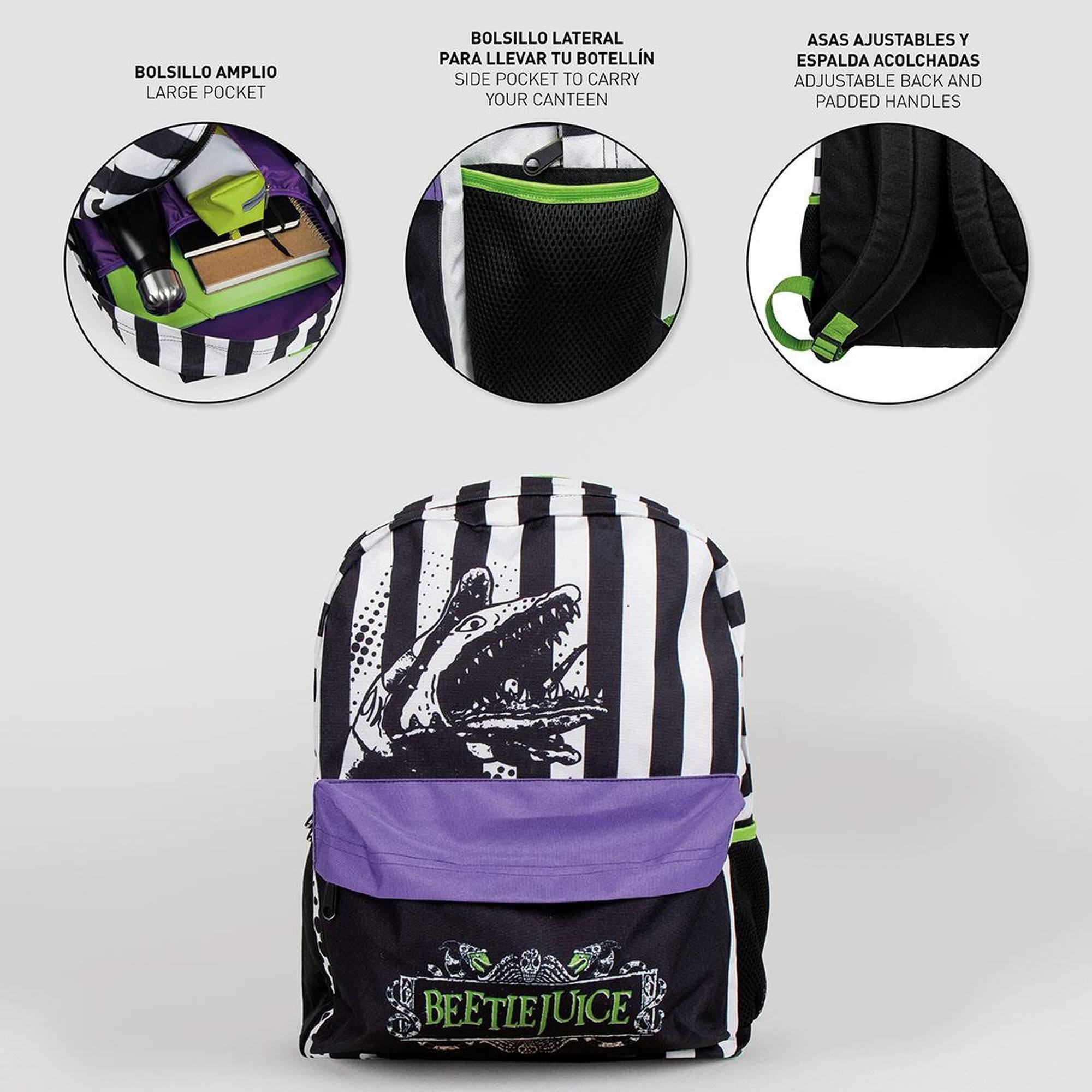 Mochila casual beetlejuice, unisex adulto, multicolor, regular