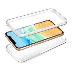 Coque compatible avec iPhone 11 Pro 360° intégrale protection avant arrière silicone transparente