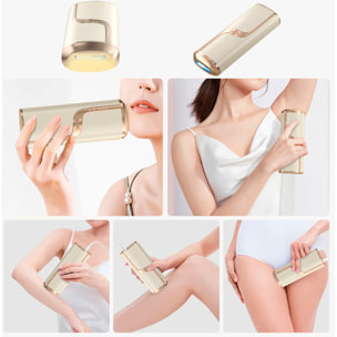 Epilatore IPL a luce pulsata. 5 livelli di potenza e scatti di flash illimitati.