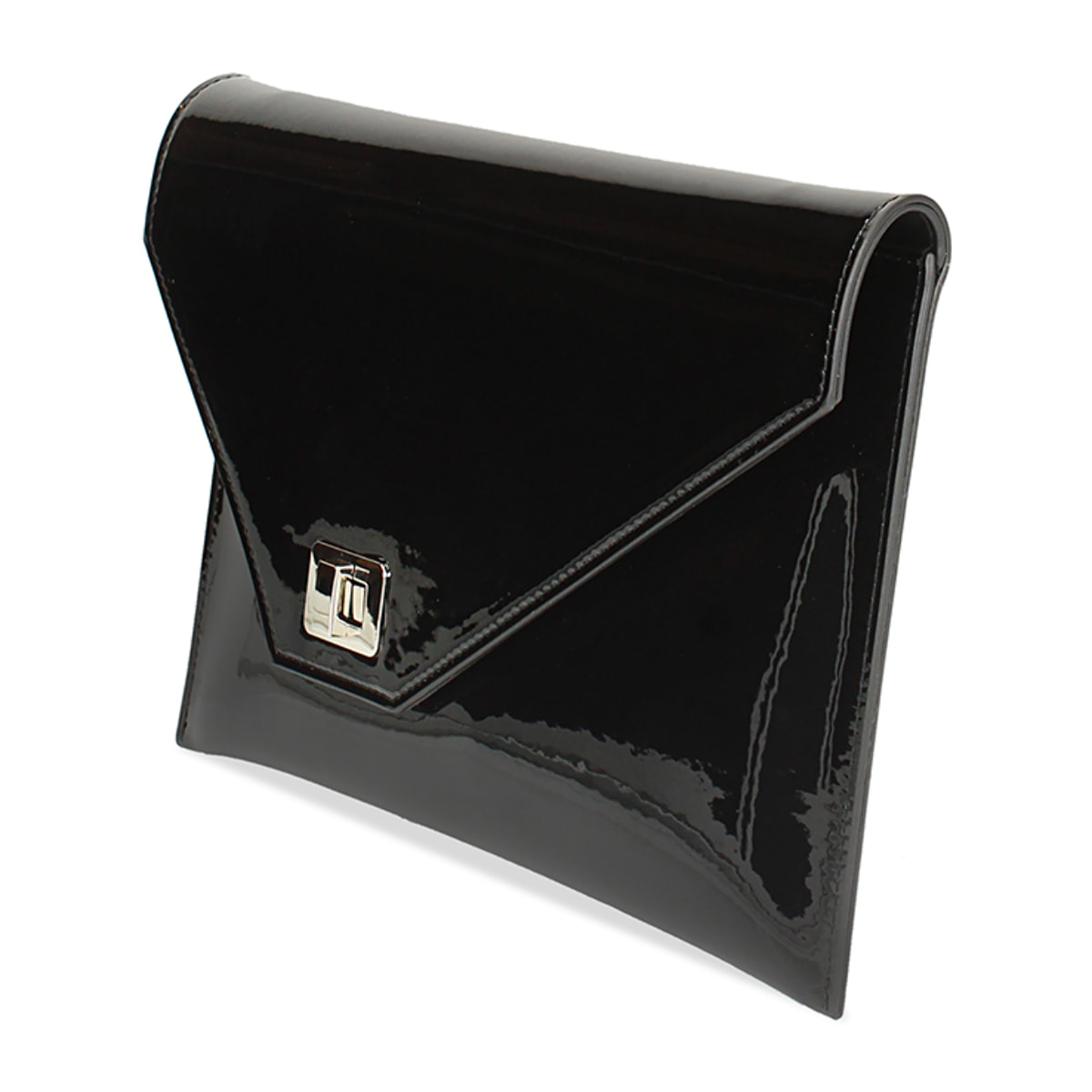 Pochette donna nera in vernice